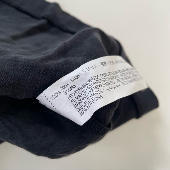 ZARA Women's Black Lyocell Tencel Drapey Pleated Romper Shoulder Straps Size XS - Picture 7 of 11